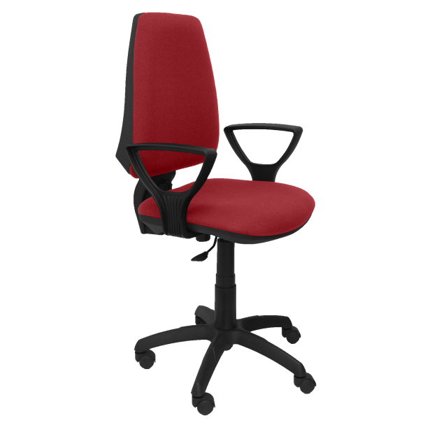 Fauteuil de Bureau Modèle Elche CP  Tissu BALI Rouge Accoudoirs Fixes