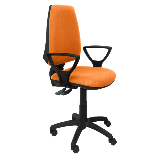 Fauteuil de Bureau Modèle Elche S  Tissu BALI Orange Accoudoirs Fixes