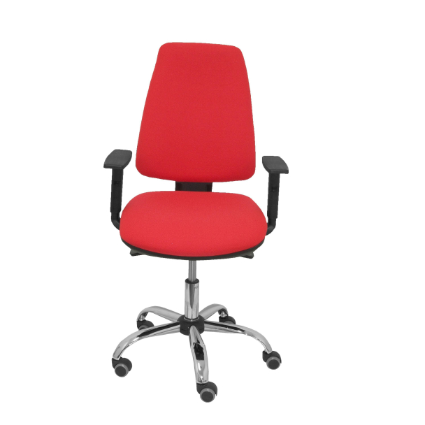 Fauteuil de Bureau Modèle Elche S 24 horas  Tissu BALI Rouge Accoudoirs Réglables