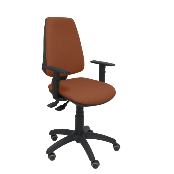 Fauteuil de Bureau Modèle Elche S  Tissu BALI Marron Accoudoirs Réglables