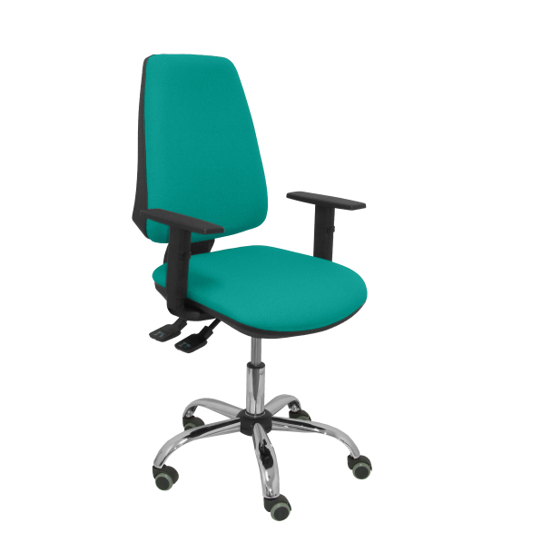 Fauteuil de Bureau Modèle Elche S 24 horas  Tissu BALI Vert Accoudoirs Réglables