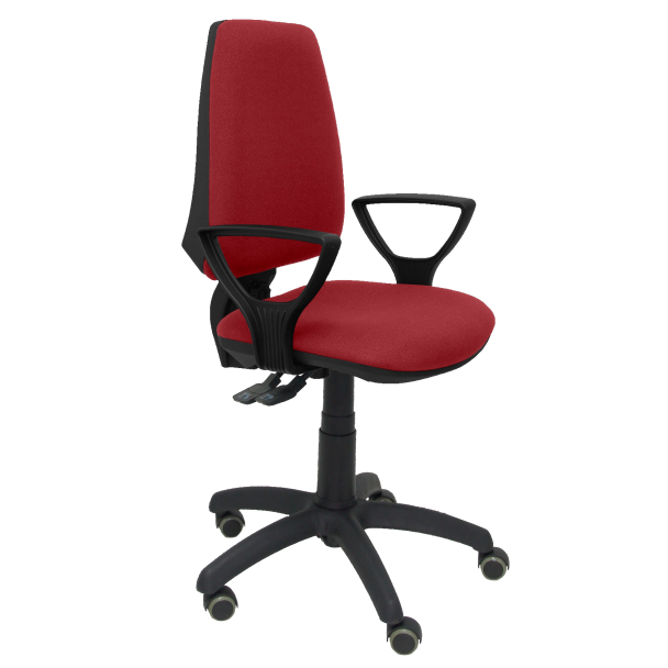 Fauteuil de Bureau Modèle Elche S  Tissu BALI Rouge Accoudoirs Fixes