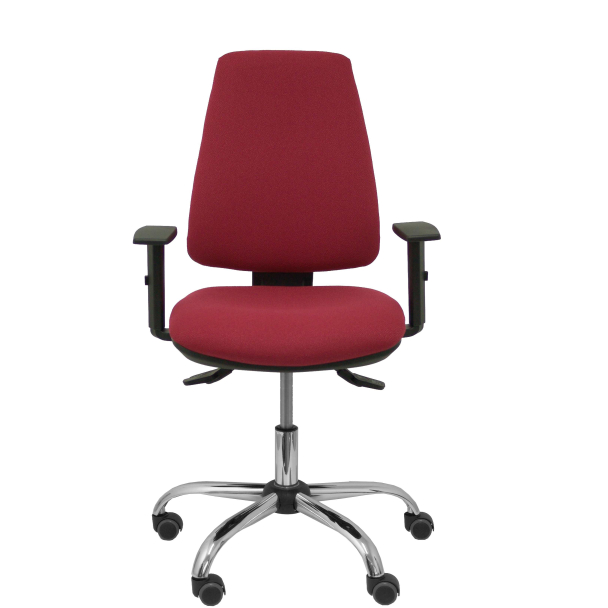 Fauteuil de Bureau Modèle Elche S 24 horas  Tissu BALI Rouge Accoudoirs Réglables