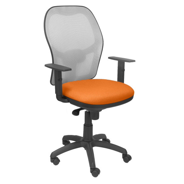 Fauteuil de Bureau Modèle Jorquera  Tissu BALI Orange Accoudoirs Réglables