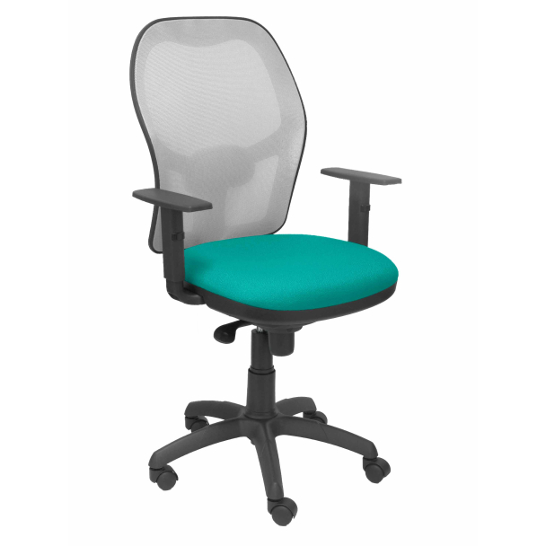 Fauteuil de Bureau Modèle Jorquera  Tissu BALI Vert Accoudoirs Réglables