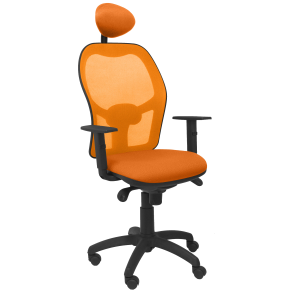 Fauteuil de Bureau Modèle Jorquera cabecero  Tissu BALI Orange Accoudoirs Réglables