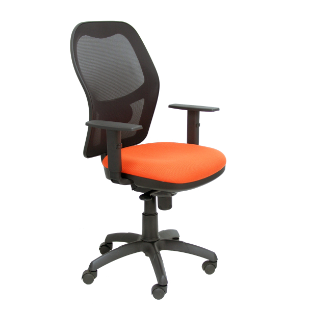 Fauteuil de Bureau Modèle Jorquera  Tissu BALI Orange Accoudoirs Réglables