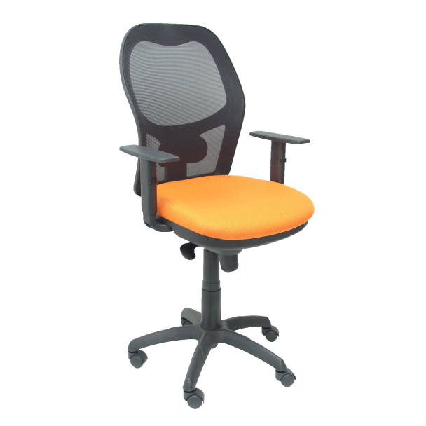 Fauteuil de Bureau Modèle Jorquera  Tissu BALI Orange Accoudoirs Réglables