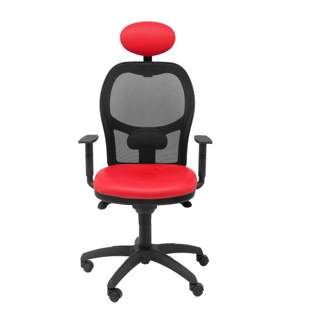 Fauteuil de Bureau Modèle Jorquera cabecero  Simili cuir Rouge Accoudoirs Réglables