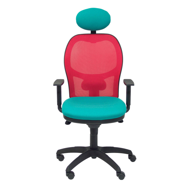 Fauteuil de Bureau Modèle Jorquera cabecero  Tissu BALI Vert Accoudoirs Réglables