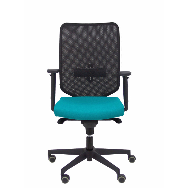 Fauteuil de Bureau Modèle Ossa Negra  Maille Vert Accoudoirs Réglables