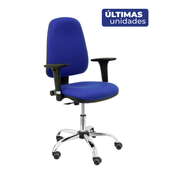 Silla Sierra CP bali azul brazos regulables cromado