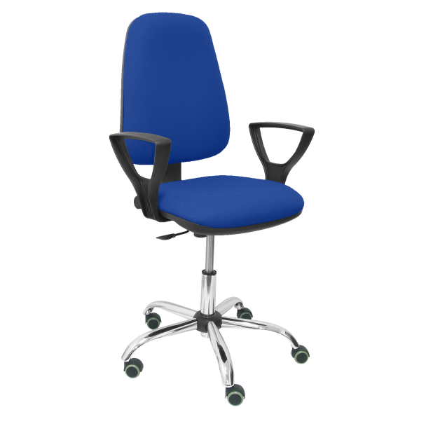 Fauteuil de Bureau Modèle Socovos  Tissu BALI Blue Accoudoirs Fixes