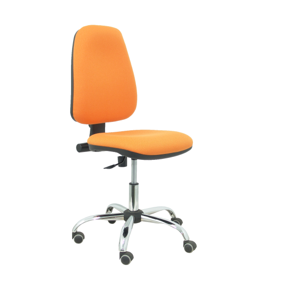 Fauteuil de Bureau Modèle Socovos  Tissu BALI Orange Sans Accoudoirs