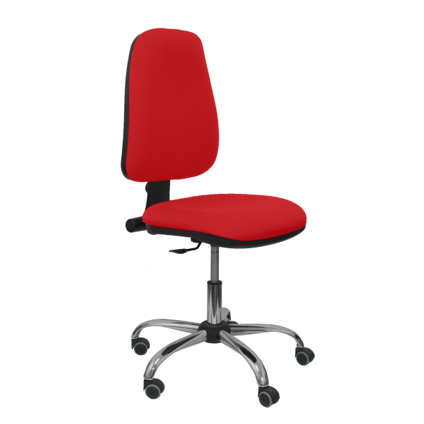 Fauteuil de Bureau Modèle Socovos  Tissu BALI Rouge Sans Accoudoirs