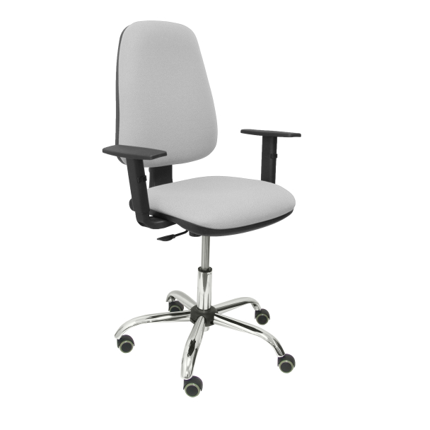 Fauteuil de Bureau Modèle Socovos  Tissu BALI Gris Accoudoirs Réglables