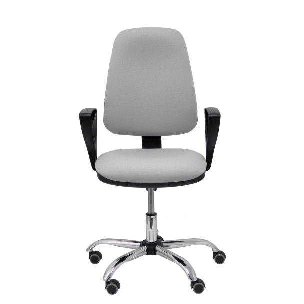 Fauteuil de Bureau Modèle Socovos  Tissu BALI Gris Accoudoirs Fixes