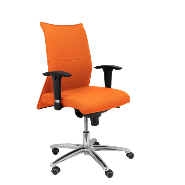 Fauteuil de Bureau Dossier Bas Modèle Albacete Conf. XL  Tissu BALI Orange Accoudoirs Réglables