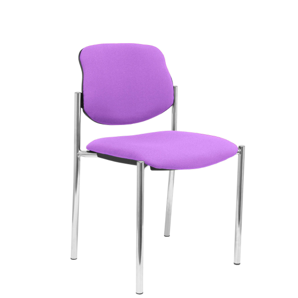 Fauteuil de Bureau Dossier Bas Modèle Villalgordo  Tissu BALI Lilas Sans Accoudoirs