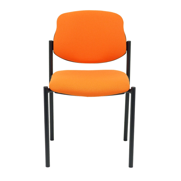 Villalgordo fixed chair orange bali black chassis