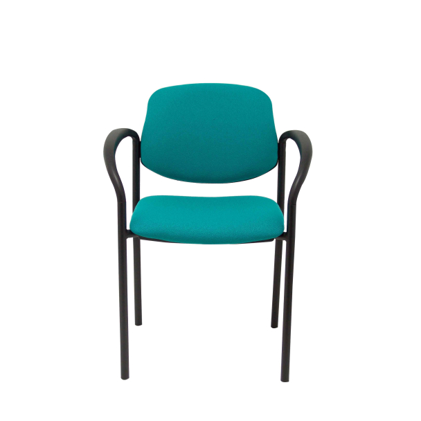 Villalgordo fixed chair bali green black chassis with arms