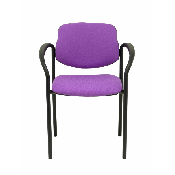 Villalgordo fixed chair bali lila black chassis with arms