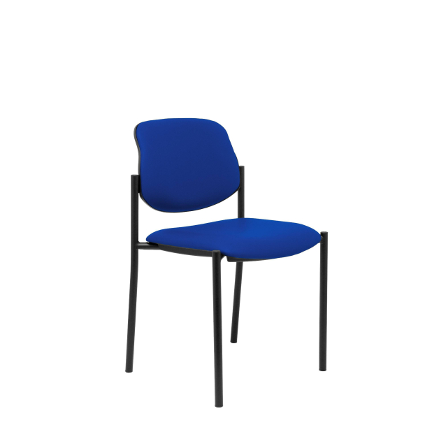 Fixed chair Villalgordo similpiel blue black chassis