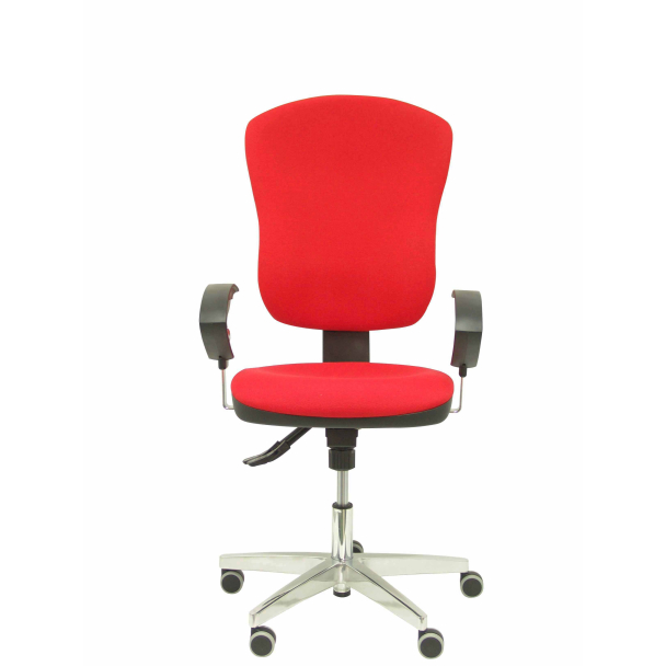 Moral red fabric chair synchro adjustable arms